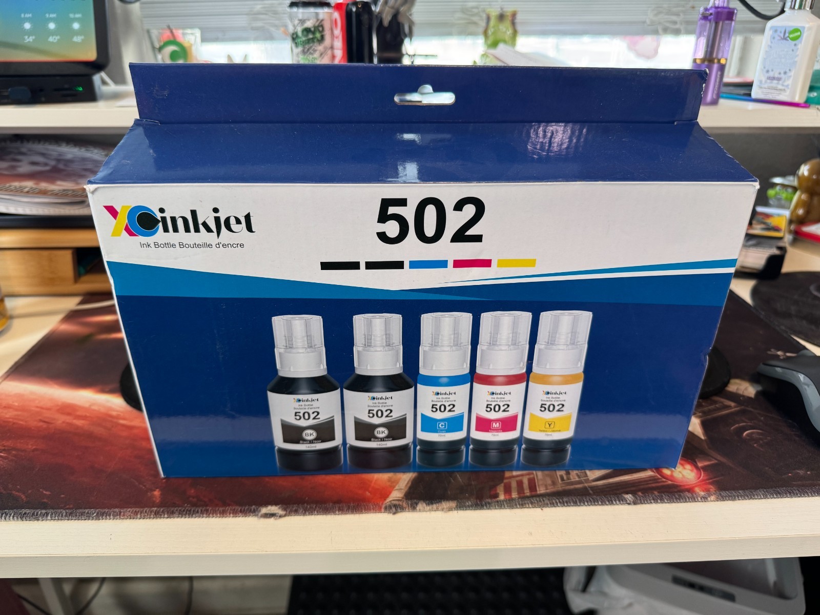 Ink Jet Refill for Epson Ecotank 502-all colors