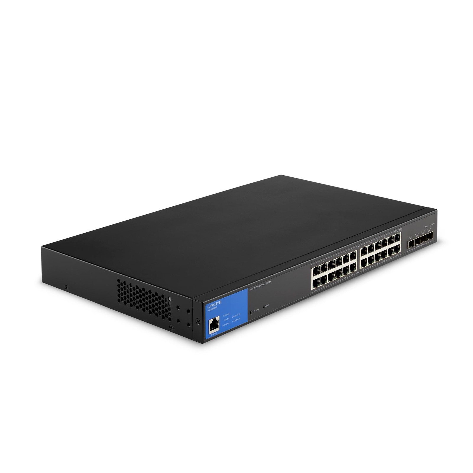 Linksys LGS328MPC 24-Port Managed Gigabit PoE+ Switch with 4 10G SFP+ Uplinks