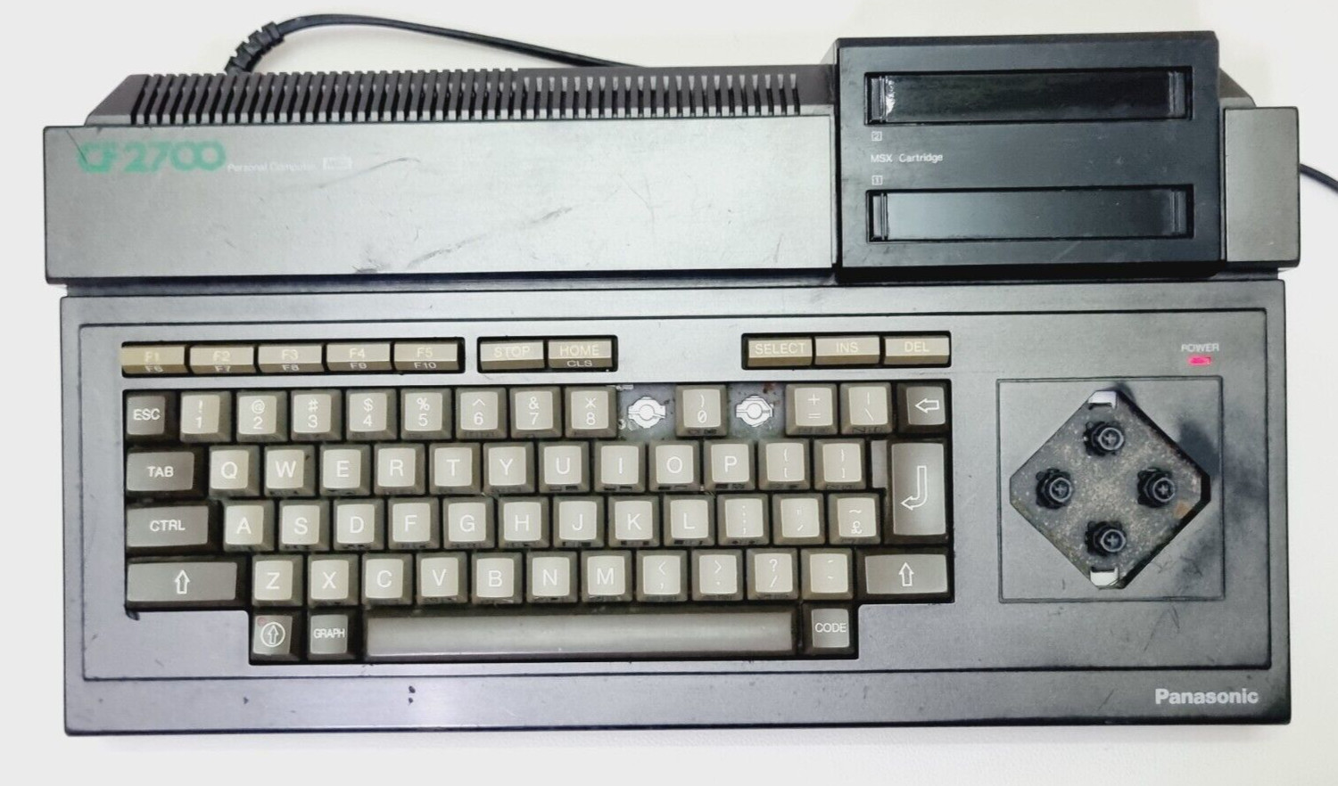 Vintage MSX Panasonic CF-2700 Home Computer Game Japan Rare - For Parts