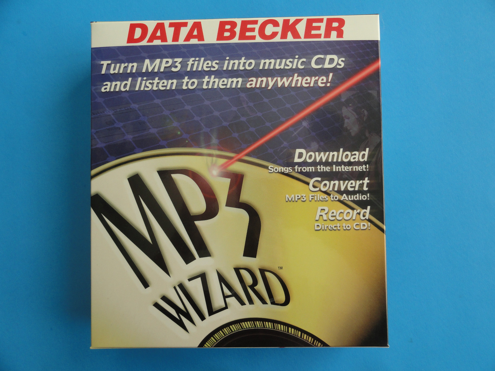 MP3 WIZARD - DATA BECKER - WIN 95/98 - TURN MP3 FILES TO CDs -- CLEAN