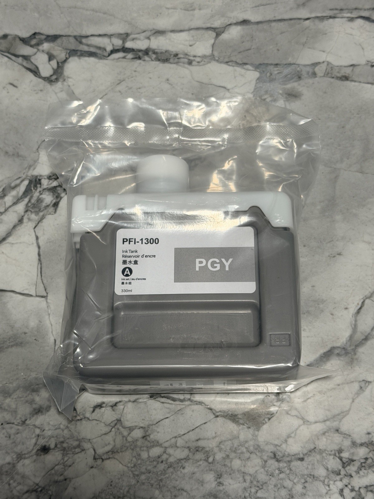 Compatible for Canon PFI-1300PGY Photo Gray Pigment Ink Tank 330ML Sealed