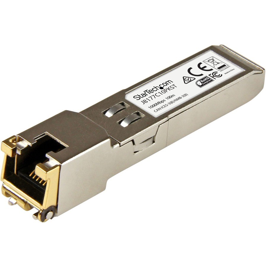 StarTech 10 pack HPE J8177C Compatible SFP Module - 1000BASE-T - 1GE Gigabit