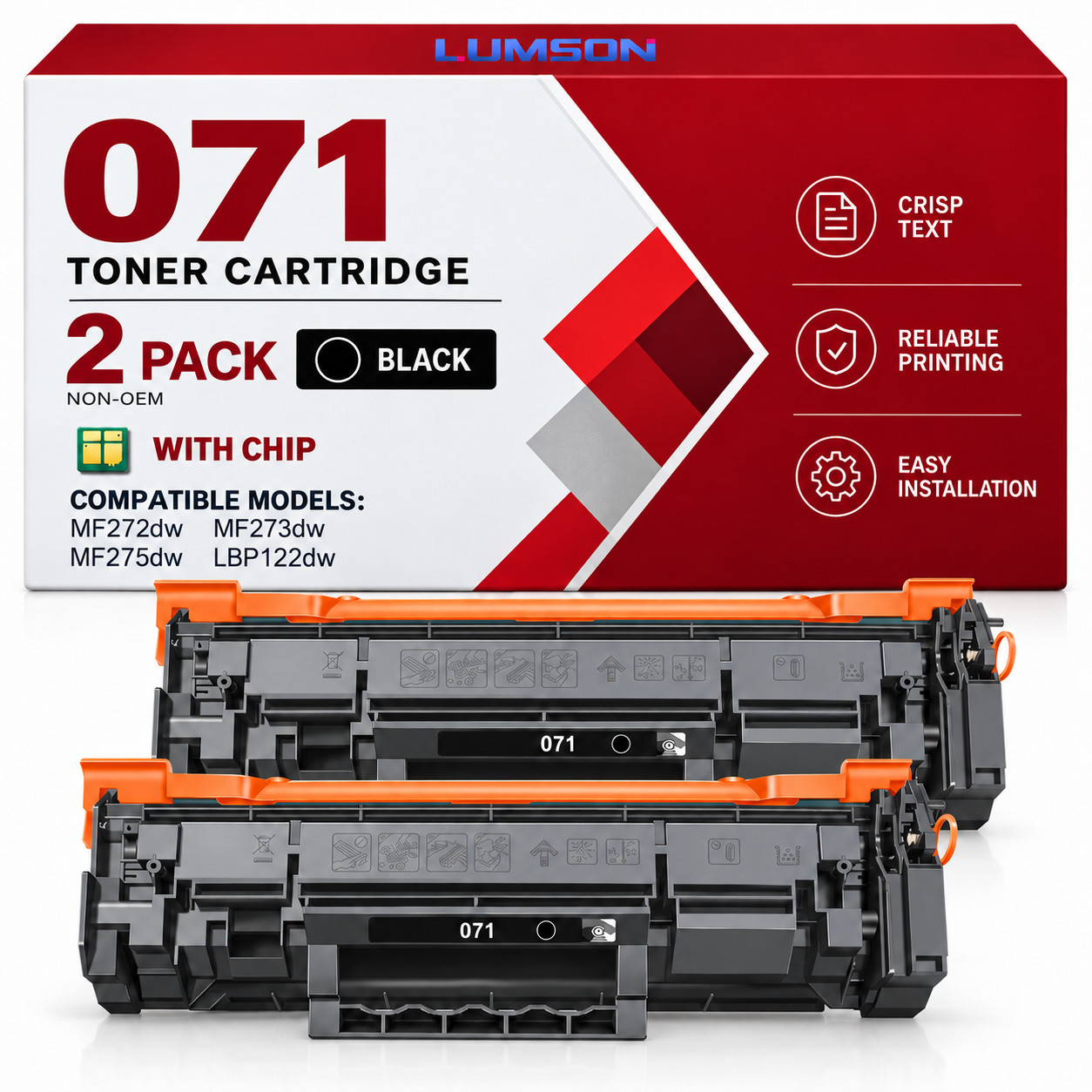 071 Toner Cartridge 2Pack Compatible For 071 ImageCLASS MF273dw MF275dw LBP122dw