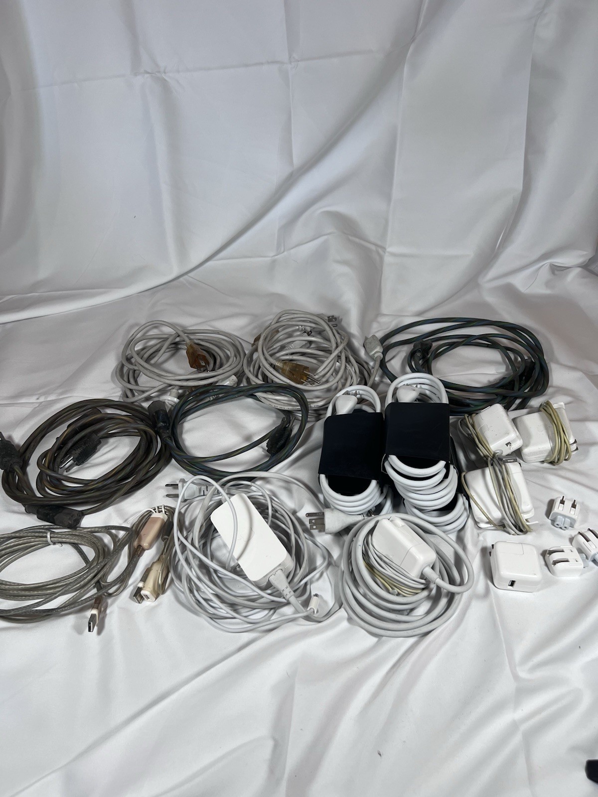 Apple Lot Of Misc Cords Adapter MagSafe USB Power Cables Parts As Is