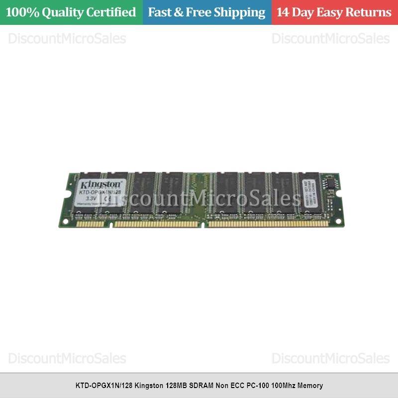 KTD-OPGX1N/128 Kingston 128MB SDRAM Non ECC PC-100 100Mhz Memory