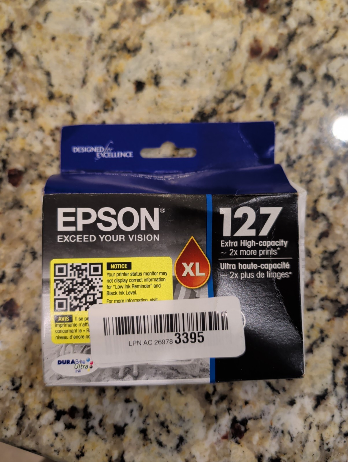 Epson Genuine 127XL Extra High Capacity Black Ink Cartridge  New Sealed Fre Ship