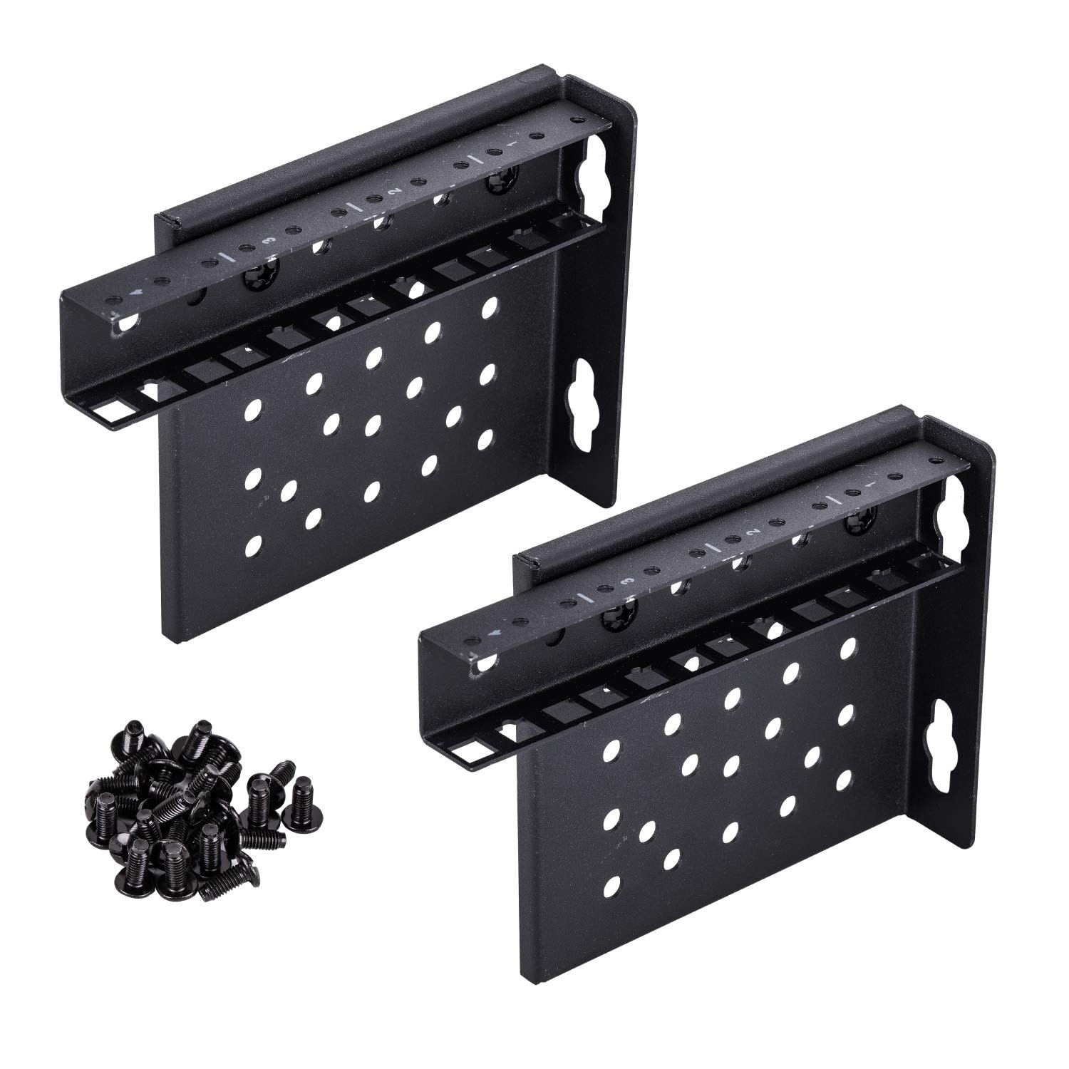 4U 19 Inch Vertical Ends Wall Mount Server Rack Bracket Hardware Black