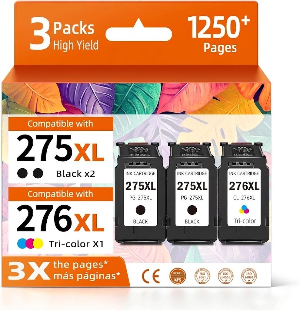 PG-275XL CL-276XL Ink Cartridge for Canon PIXMA TS3722 TR4720 TR4700 TR4722 Ink