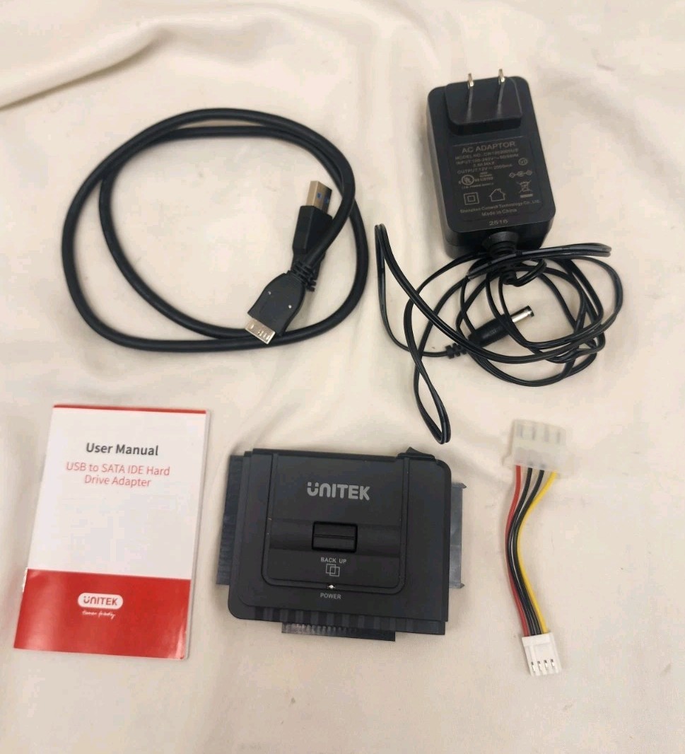 Unitek Adapters USB 3.0 To IDE Sata Converter Hard Drive Adapter Manual 