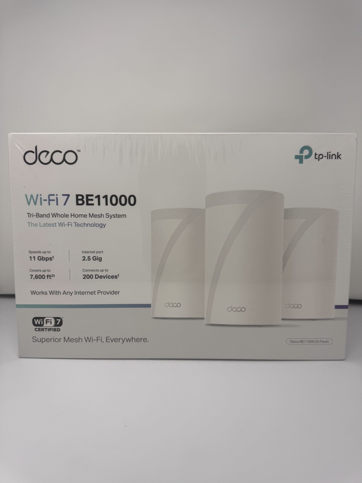 TP-Link Deco BE11000 Whole Home Mesh WiFi 7 System - BRAND NEW FACTORY SEALED