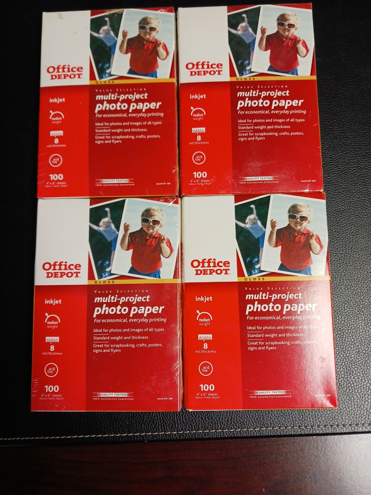 Lot Of 3 Office Depot Multi-Project Photo Paper 300 Sheets 4" x 6'' + BONUS PACK