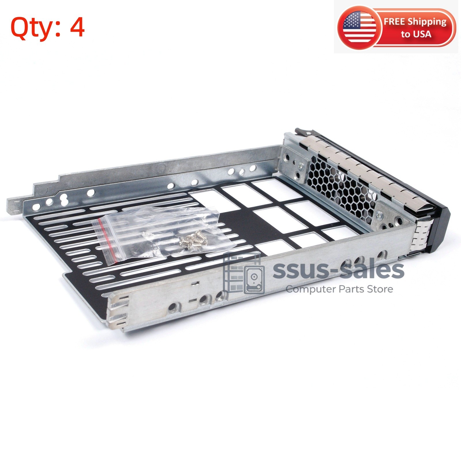 X4 0F238F 3.5" SAS SATA Hard Drive Tray Caddy For Dell R710 R720 R730 T610 T620