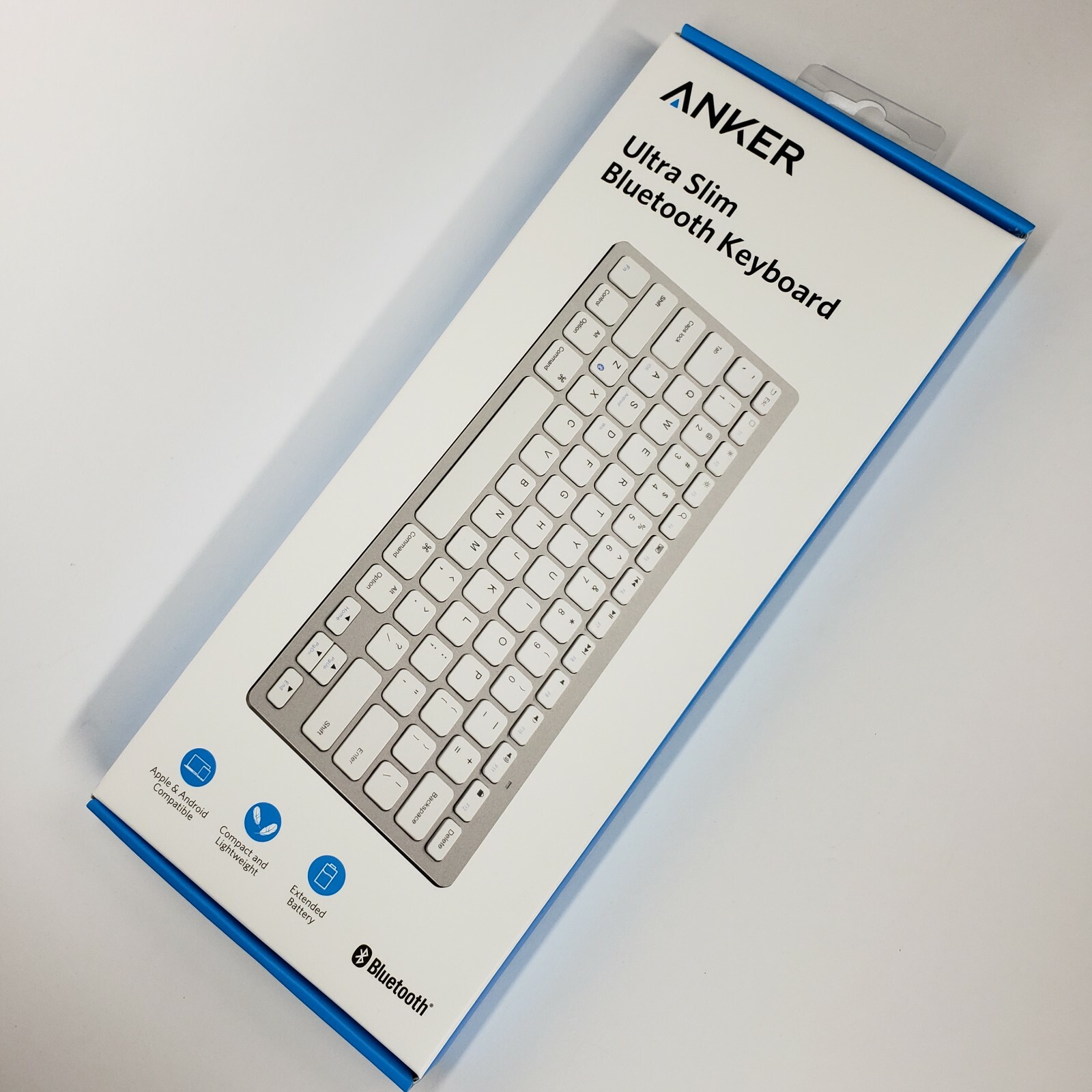 ANKER ULTRA SLIM BLUETOOTH KEYBOARD New SEALED Apple Android Extended Battery