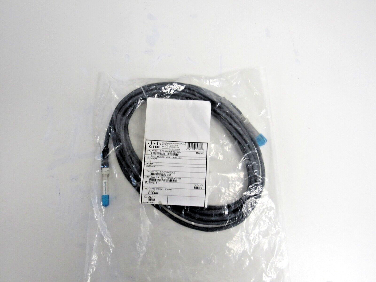 Cisco SFP-H10GB-CU5M 10GBase-CU SFP+ 5m Cable     43-4
