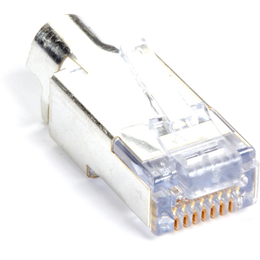 Black Box Shielded CAT6 EZ-RJ45 Modular Plugs- 100-Pack - 1 x RJ-45 Male