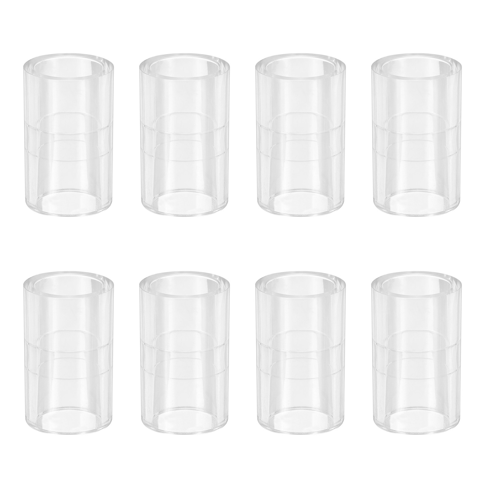 8Pcs Clear Fitting, 14mm ID Straight PC Pipe Fitting Adapter