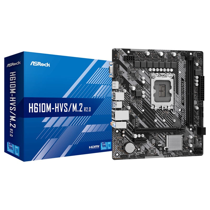 ASRock H610M-HVS/M.2 R2.0 Intel H610 Lga 1700 Micro Atx 90-MXBJJ0-A0UAYZ