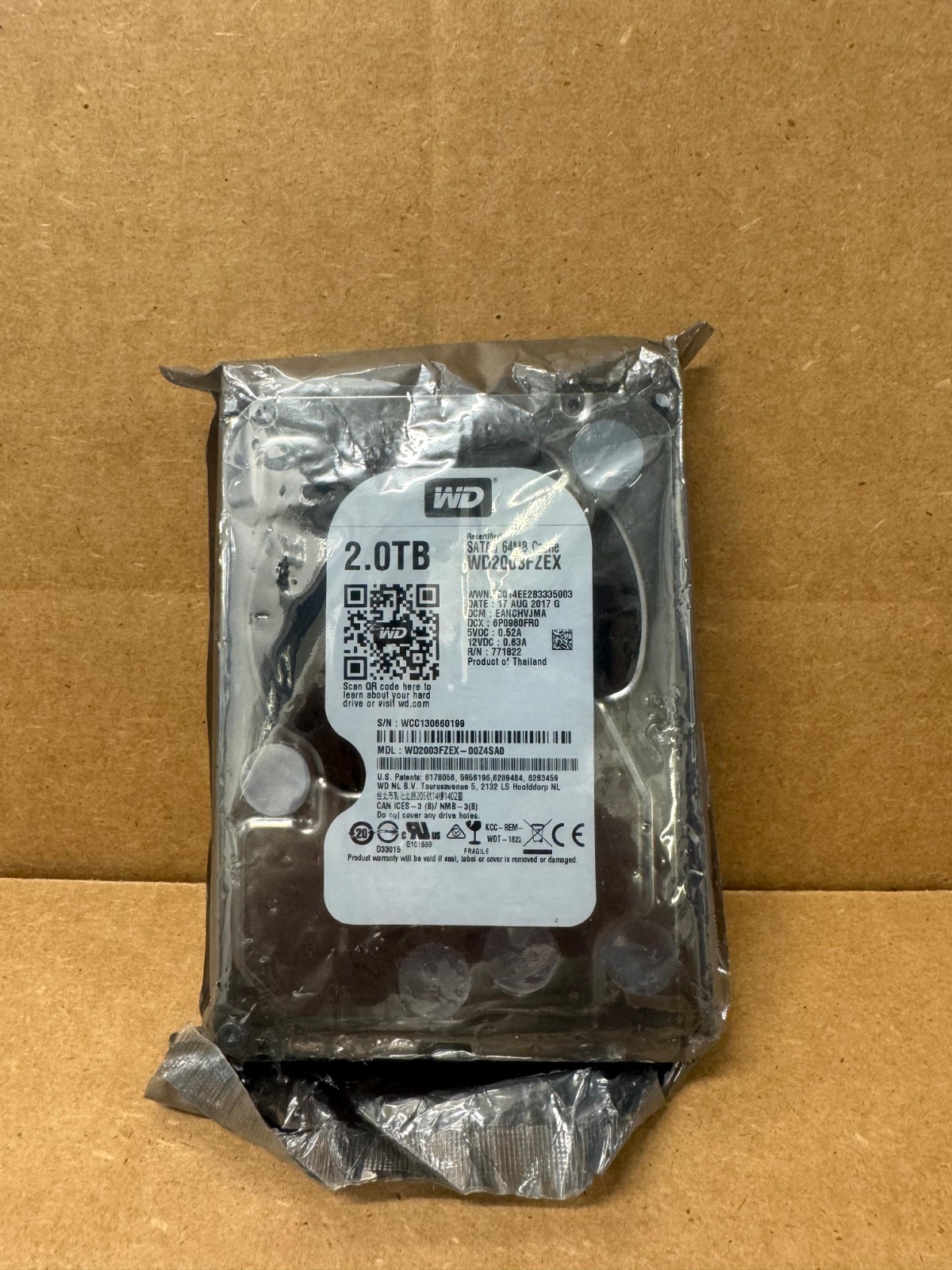 Western Digital WD 2.0TB SATA 64MB Cache WD2003FZEX SAS Internal Hard Drive