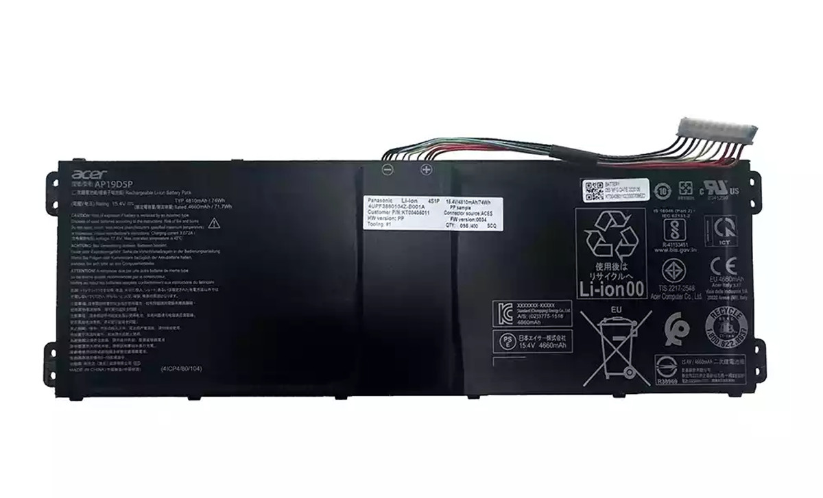 Genuine Battery AP19D5P For Acer ConceptD 3 Pro CN315-72G 71P Ezel CC315-72G New