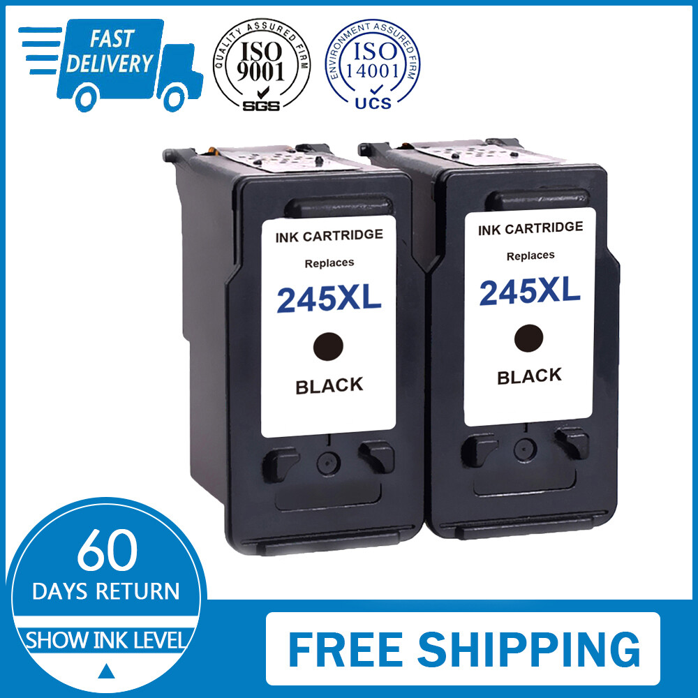 2PK PG-245XL Black Ink Cartridge for Canon PIXMA iP2820 MG2420 MG2520 TR4520