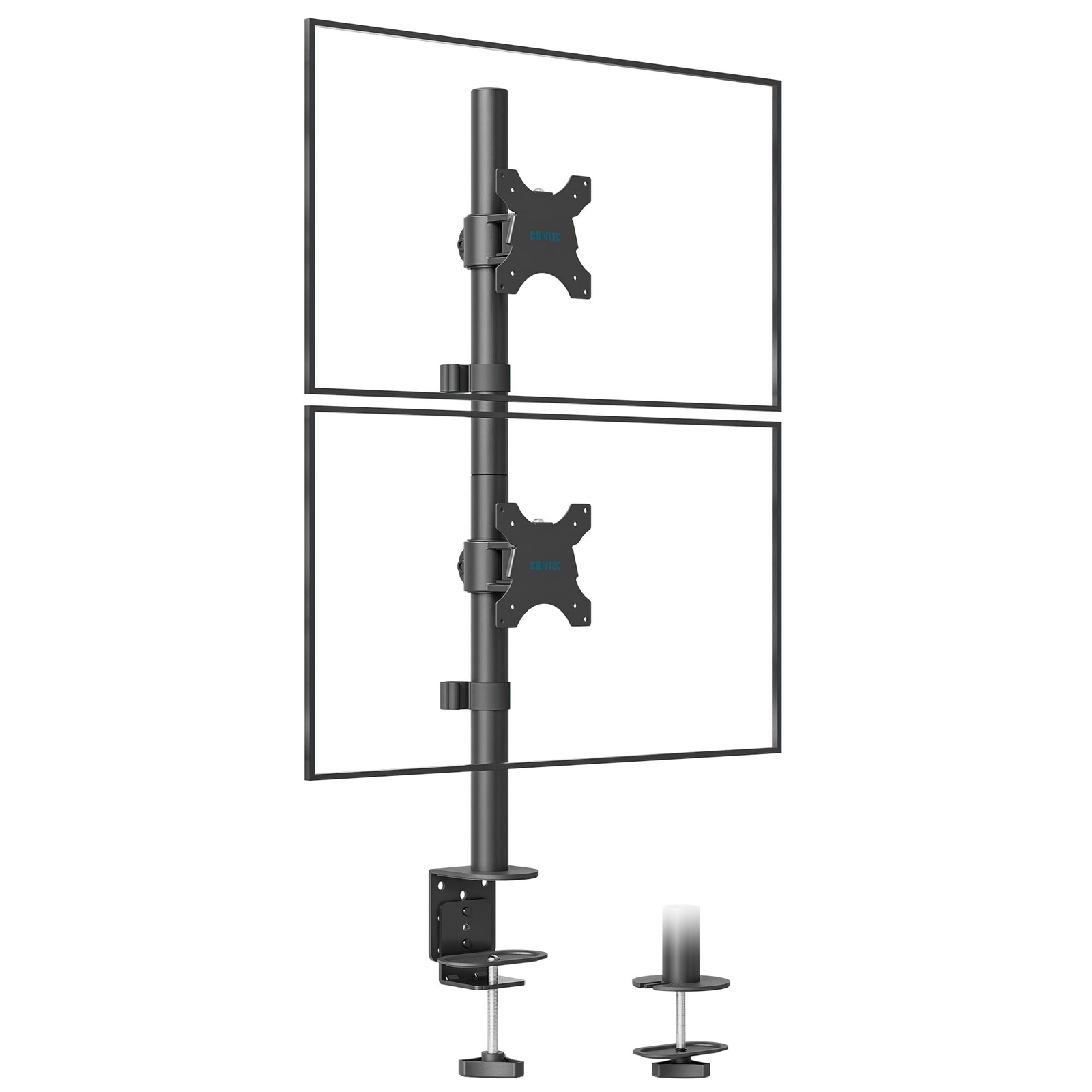 BONTEC Vertical Dual Monitor Desk Mount for 13-34 Inch Screens, Stacked Array...