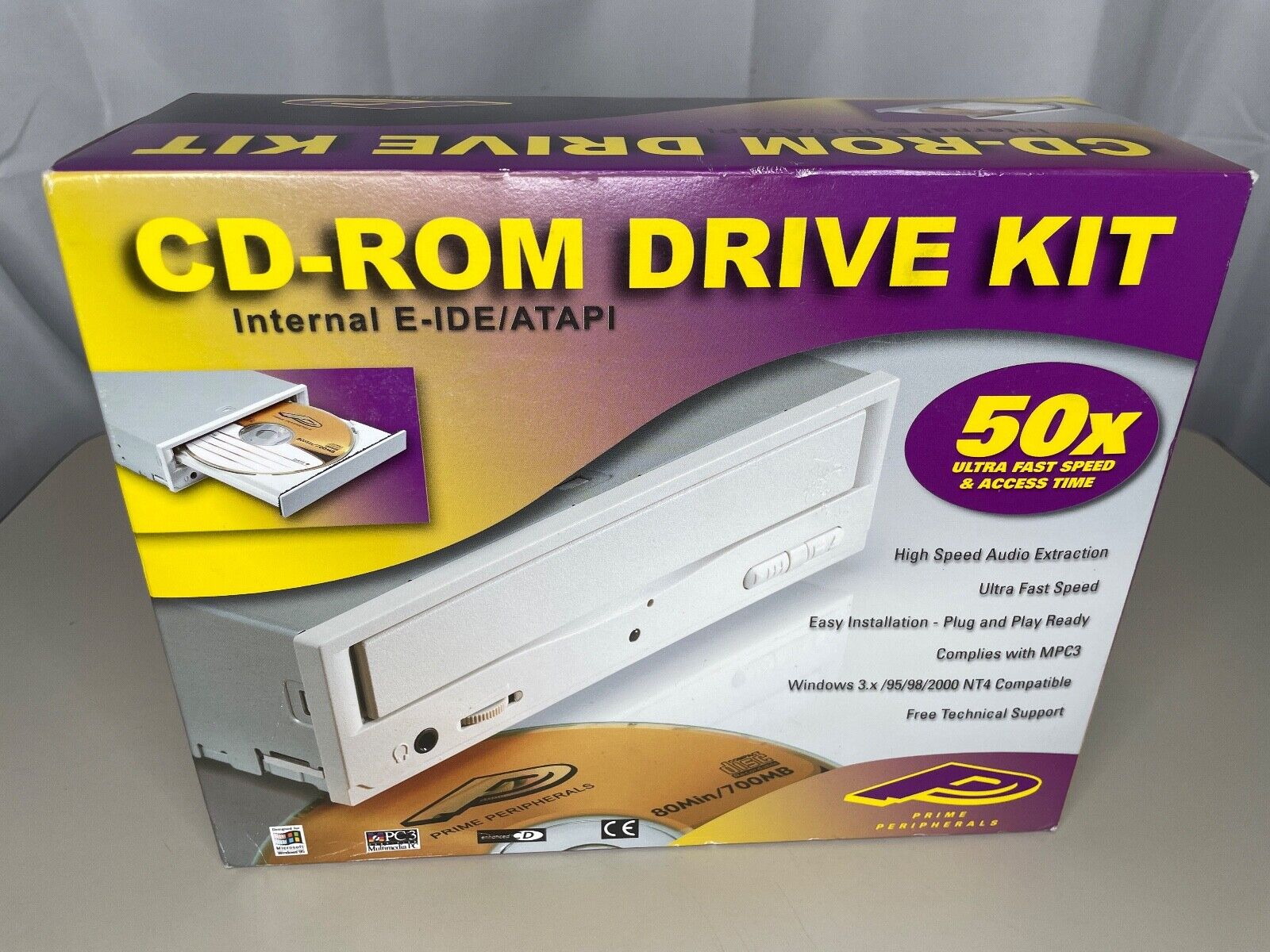 Prime Peripherals  CD-Rom Drive Kit New Sealed Box IBM/Windows 2000 Vintage NEW