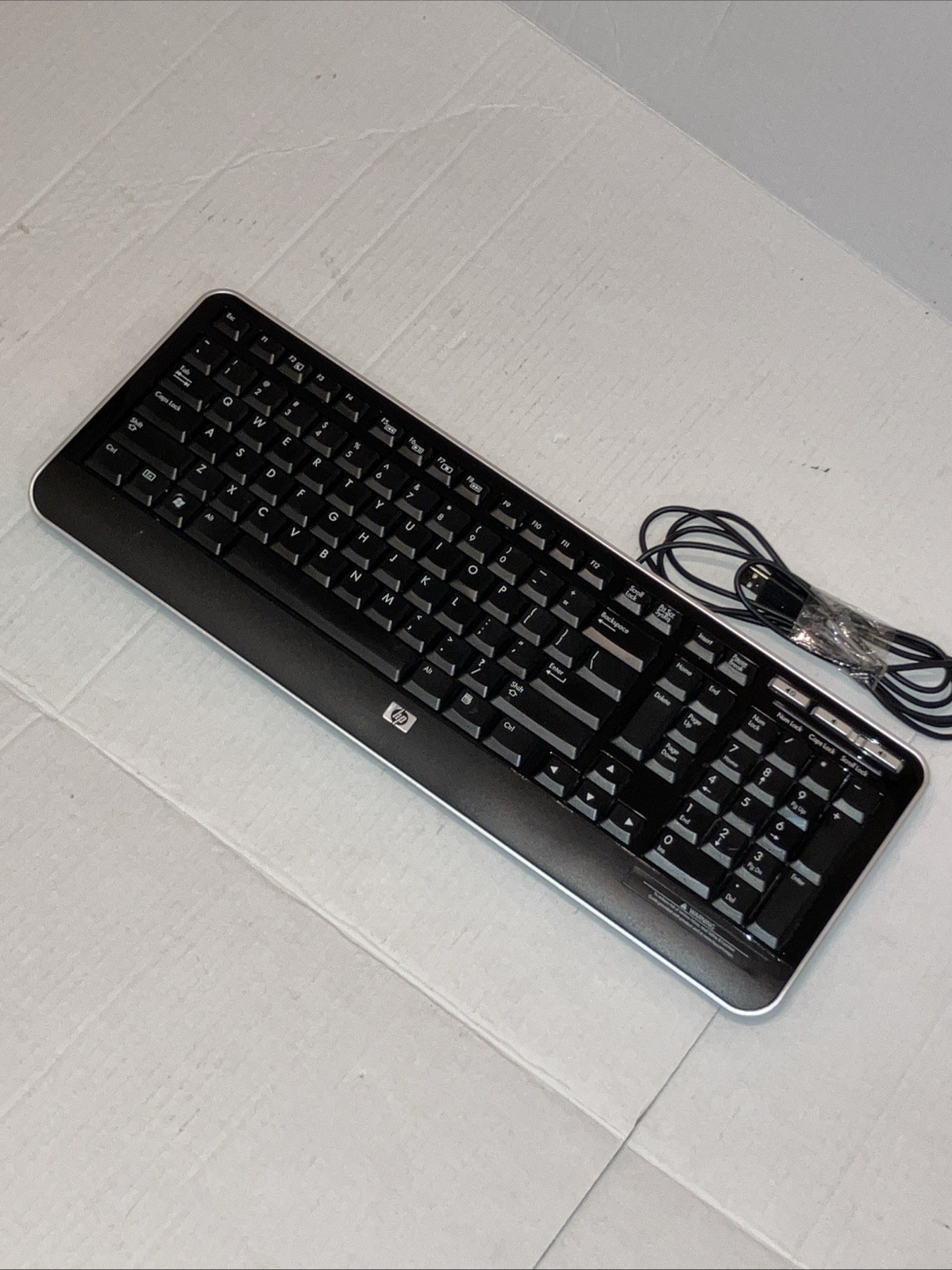 HP KU-0316 434821-001 Black/Silver Standard USB-Wired Keyboard