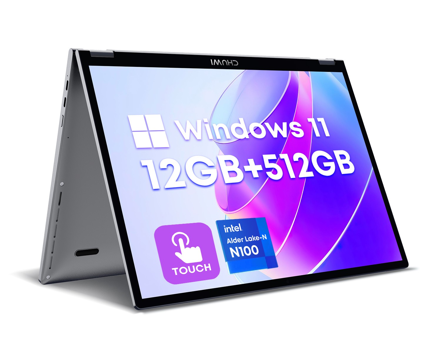 CHUWI 10.51in MiniBook X Intel N100 Windows 11 Laptop 12GB LPDDR5 512G SSD Mini