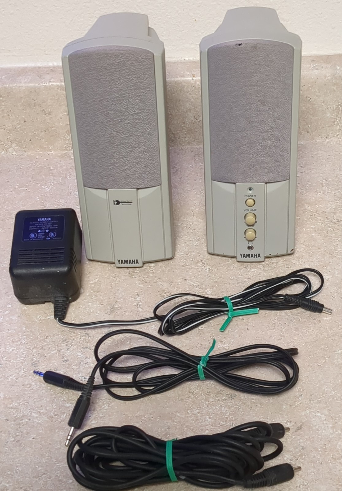 Yamaha YST-M7 Powered Multimedia Speakers Power Supply Tested Vintage PC Speaker