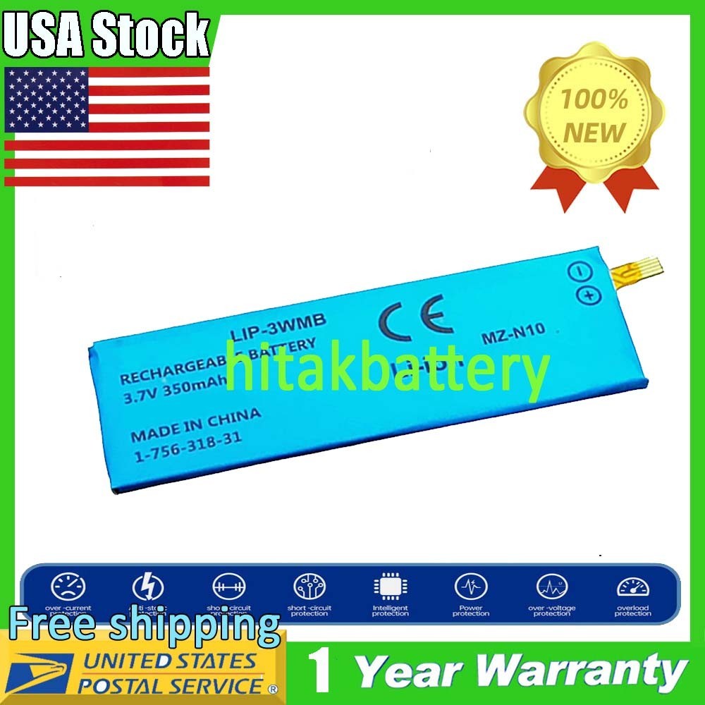 LIP-3WMB new replacement Battery for SONY MZ-N10/E10 3.7V 350mAh/1.3Wh MZ-N10 US