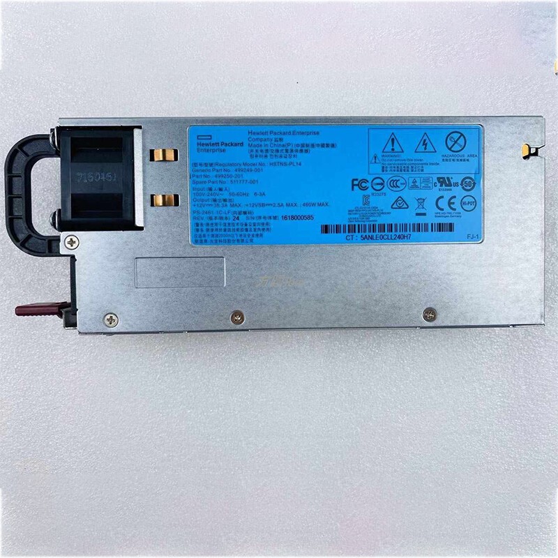 Used For HP/DL360 DL380G6 G7G8 511777-001  503296-B21 Server Power Supply 460W