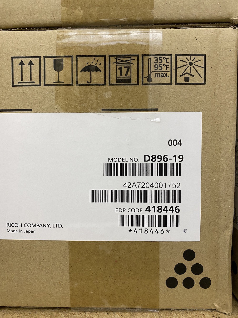 Genuine Ricoh 419083 (418446) Black High Yield Toner Cartridge - Factory Sealed