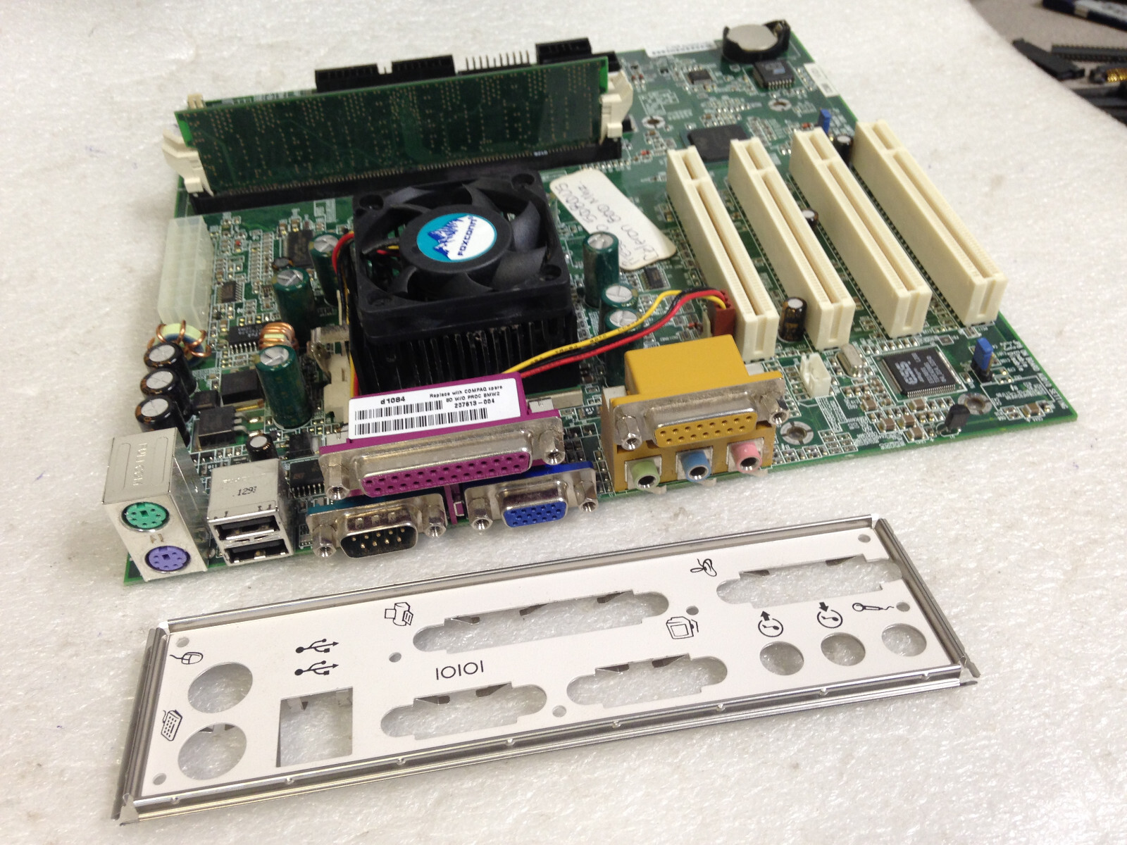 Compaq Presario 5080us 207613-004 Motherboard  W/ CPU, FAN & 128MB Memory