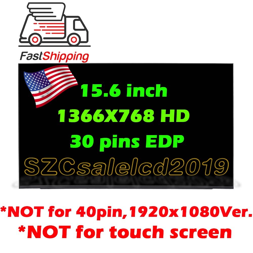 For Innolux N156BGA-E53 Rev.C1 HD 1366x768 30pin LCD Screen LED Display 15.6"