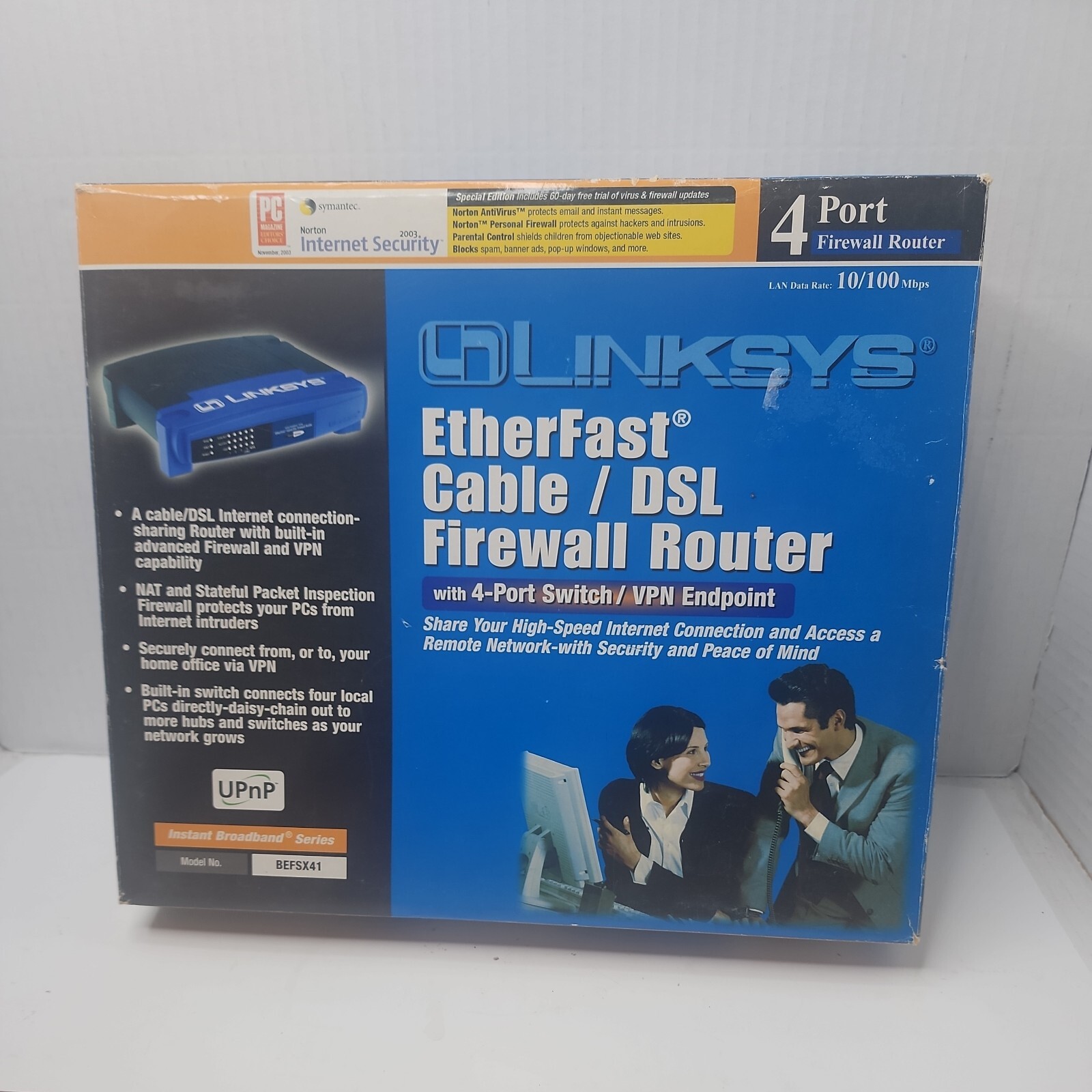 Linksys EtherFast Firewall Router 4 Port, BEFSX41 (T68)