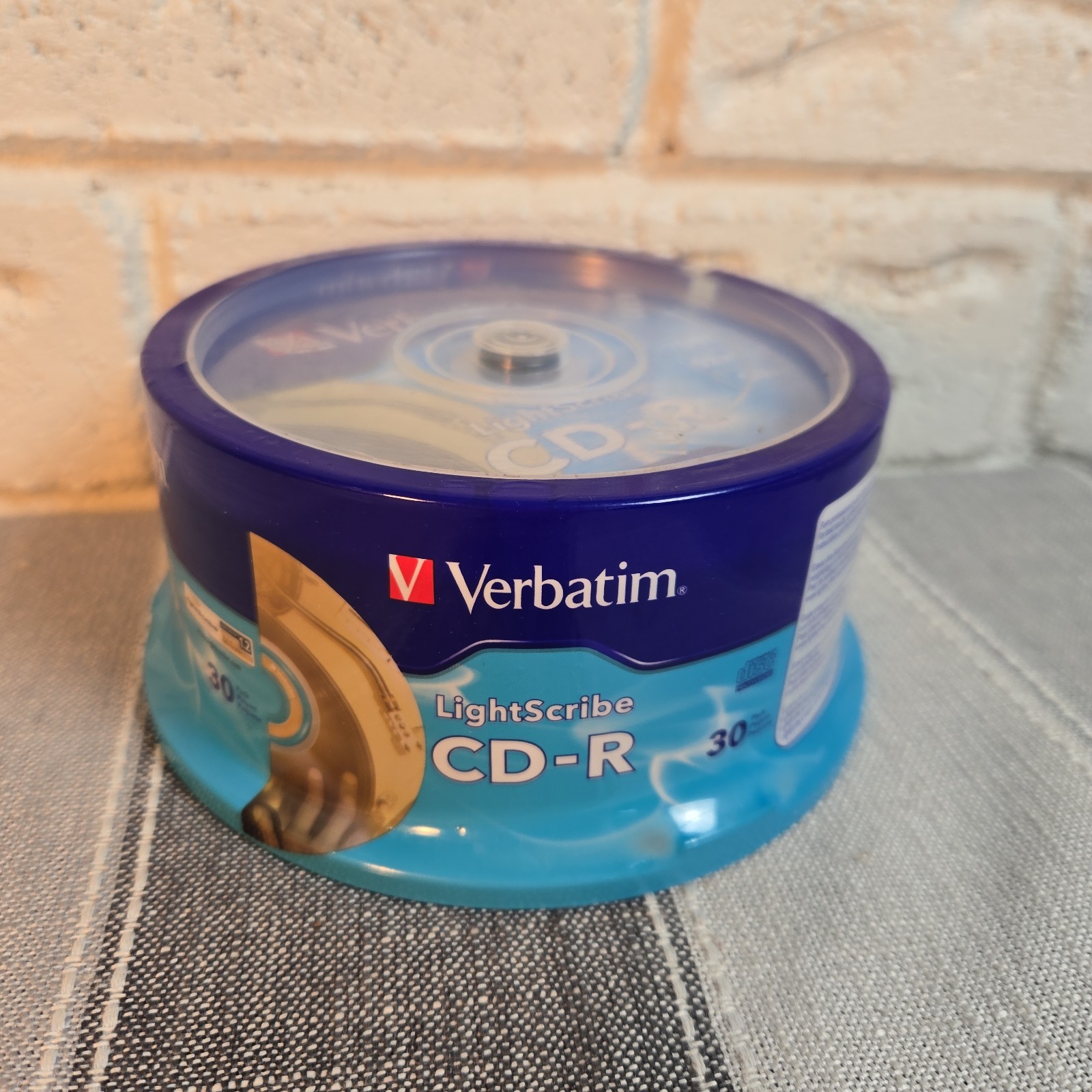 Lightscribe NEW Verbatim Digital CD-R 30 Pack Recordable Color Background SEALED