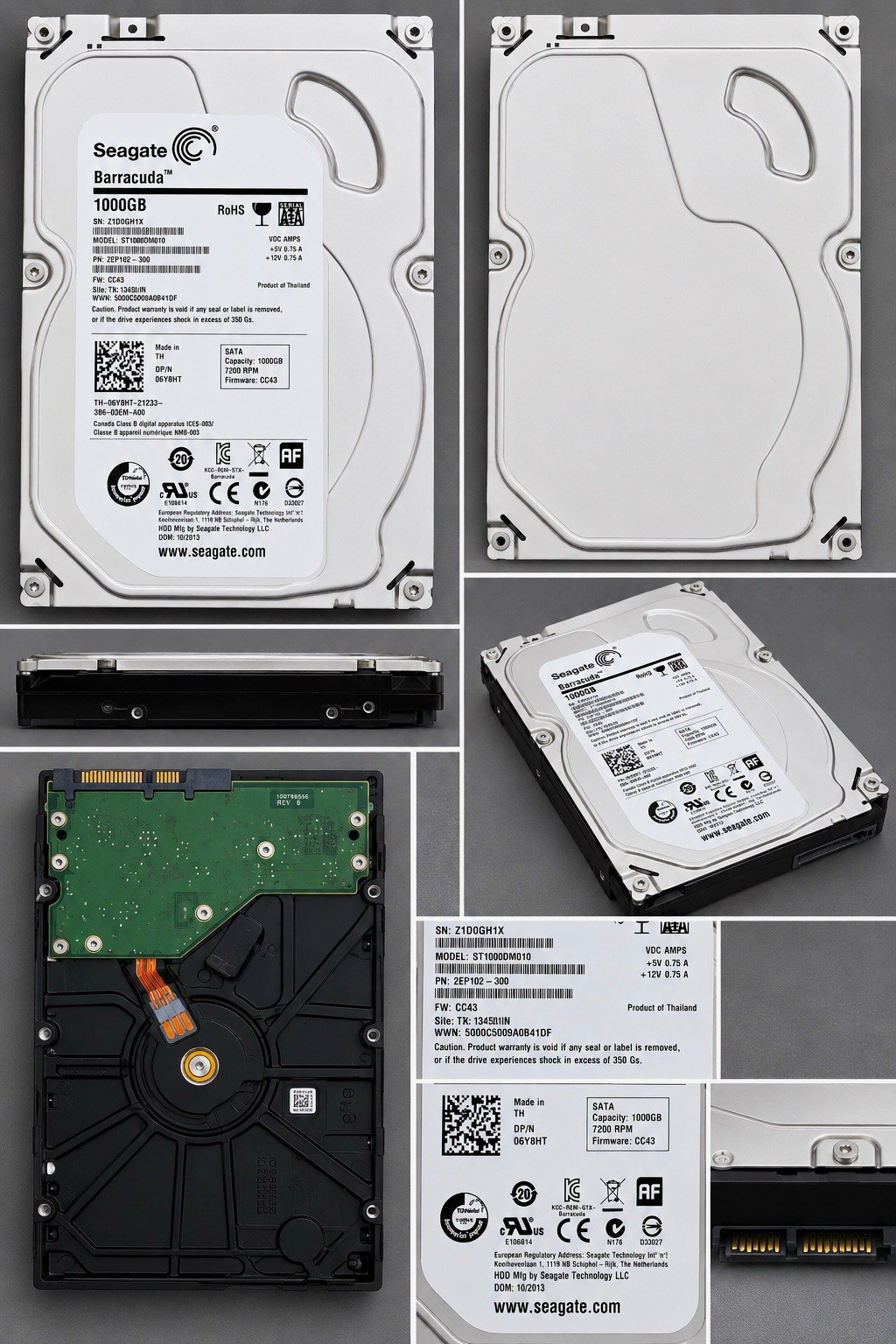 Lof of 4 Seagate Barracuda 1TB 3.5in SATA 6Gb/s 7200RPM 64MB ST1000DM010