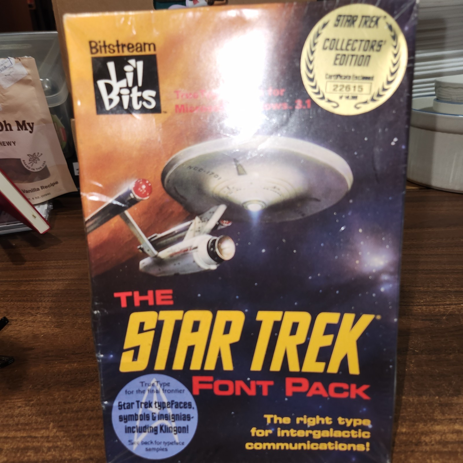 Vintage Star Trek Font Pack 1992 MS-DOS Windows 3.1 New Sealed Software Limited 