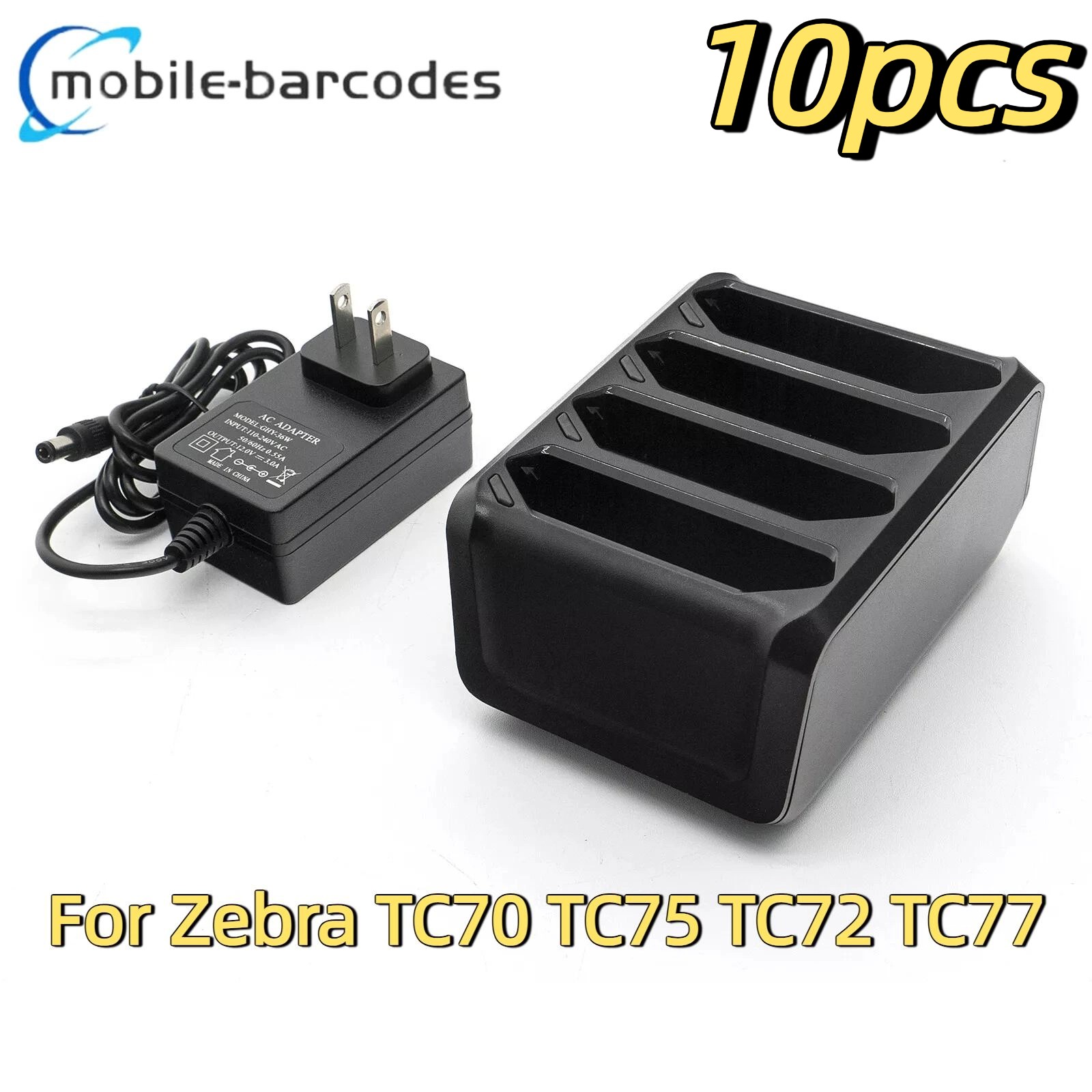 10pcs 4-Slot Battery Charging Cradle SAC-TC7X-4BTYC1 For Zebra TC70 TC75 TC72 77