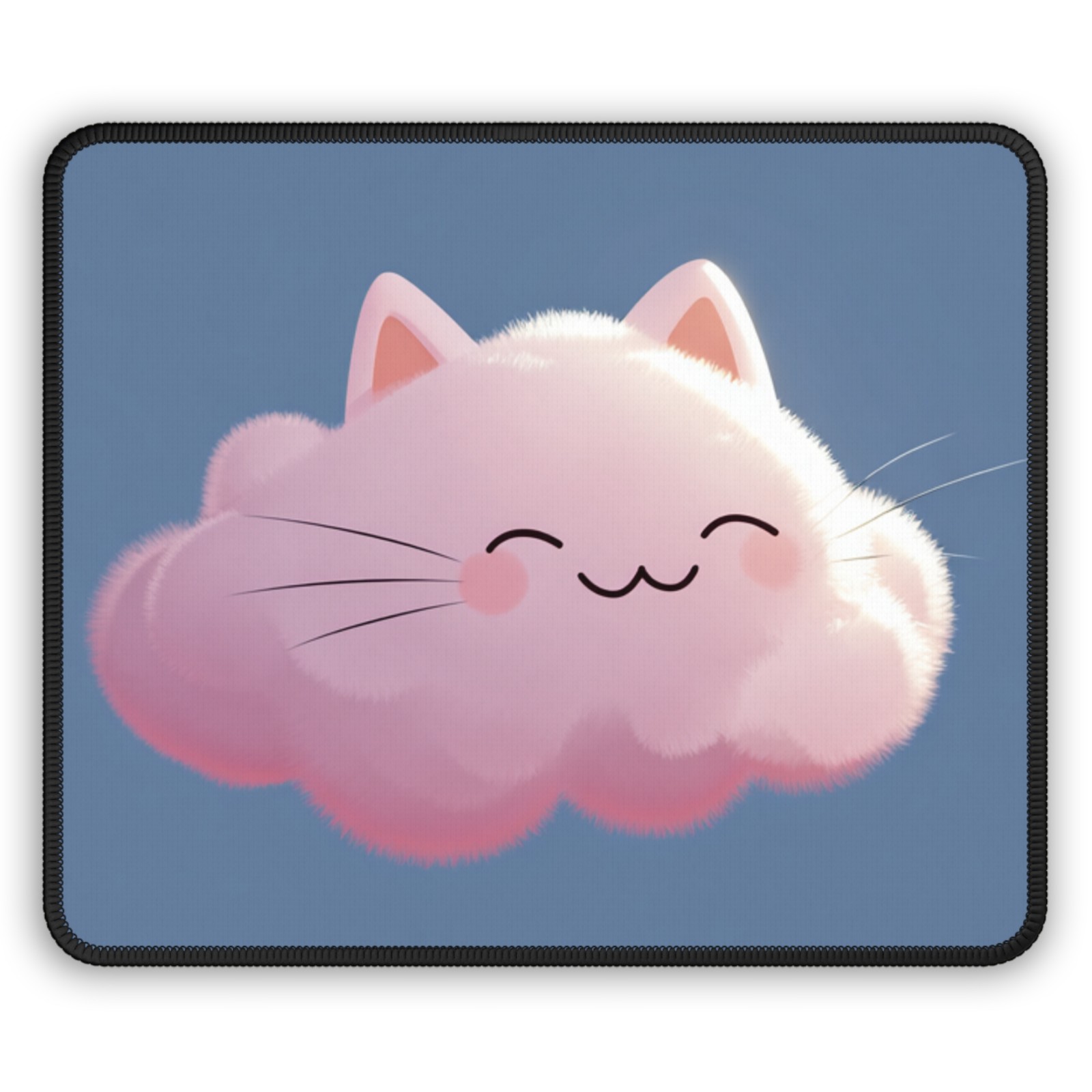 Kawaii Pink Cat Cloud Gaming Mouse Pad | Cute Cloud Kitty Desk Mat
