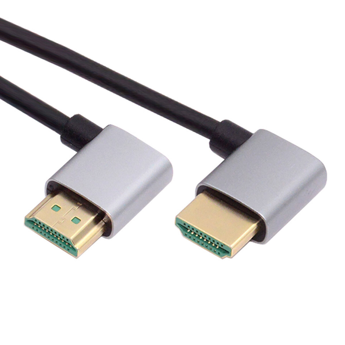 Cablecy HDMI 2.1 Ultra Thin HDTV Cable 8K 4K Hyper Super Flexible  Cord Angled