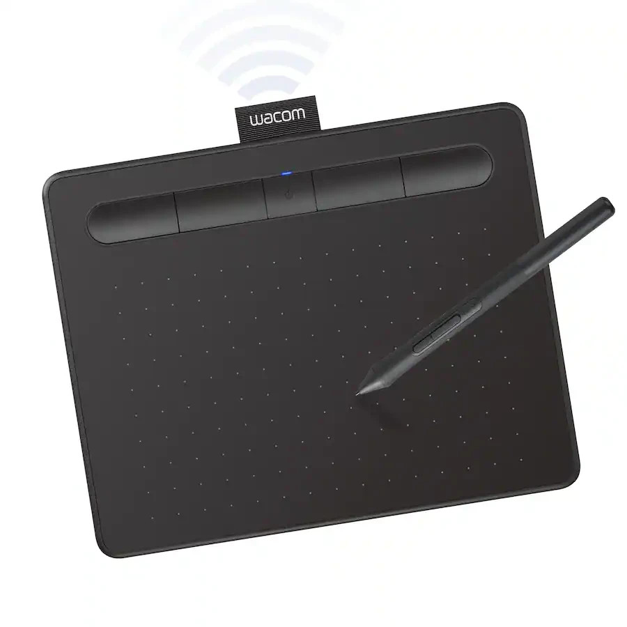 Wacom - Intuos Small Bluetooth Graphics Drawing Tablet CTL-4100WL - Black