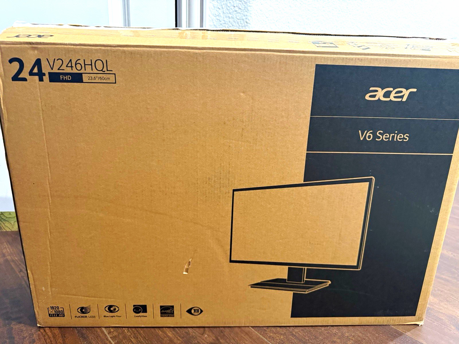 Acer V246HQL 23.6" FHD 1920x1080 LED 60Hz 5ms Flicker-Free Monitor