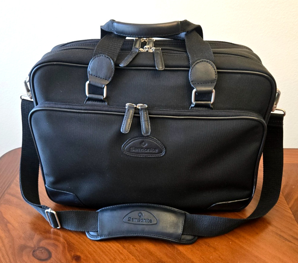 Samsonite Classic 2 Laptop Briefcase Business Messenger Bag 932155 Black