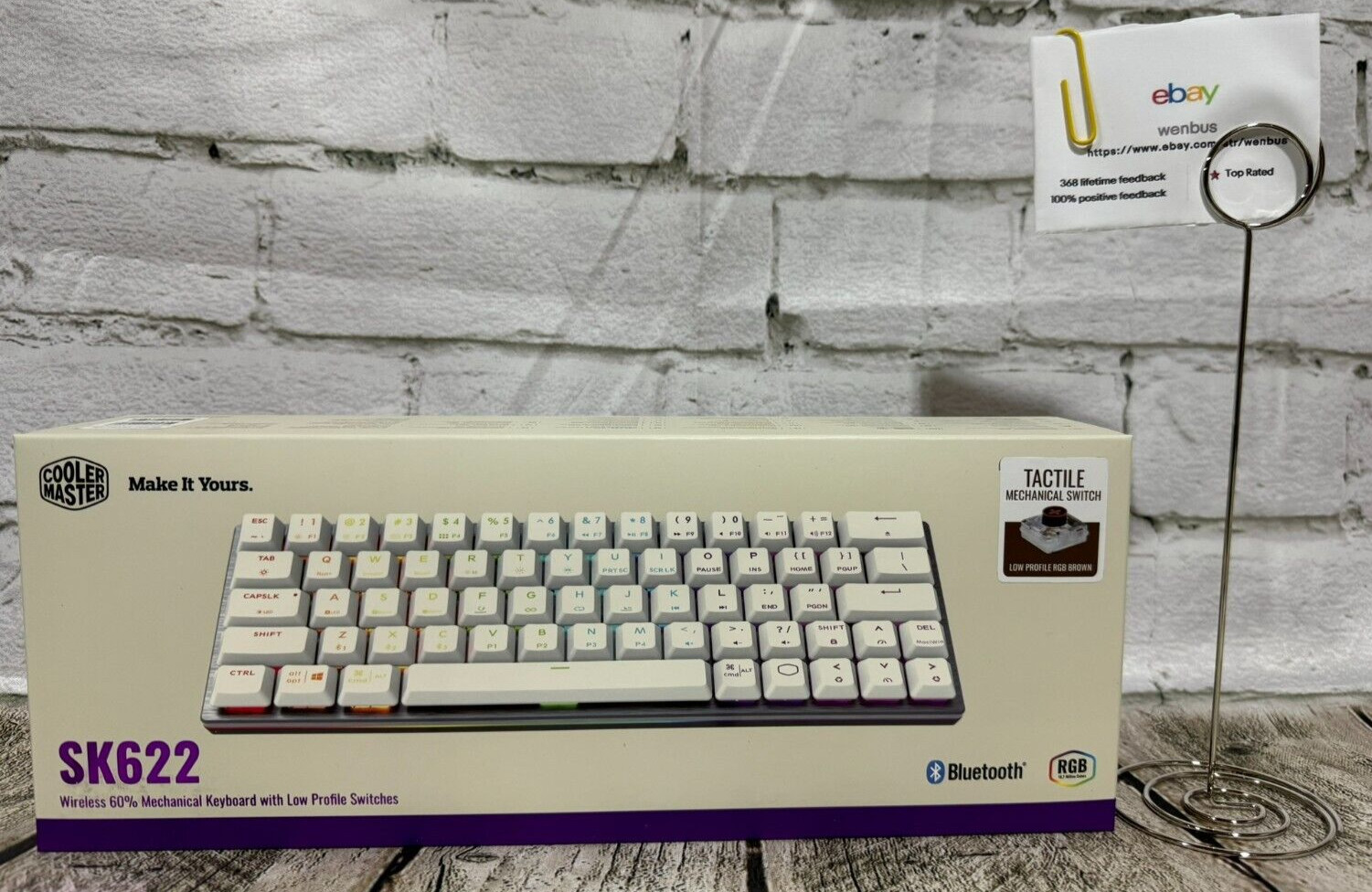 Cooler Master SK622 Wireless Bluetooth Mechanical Low Profile Gaming Keyboard