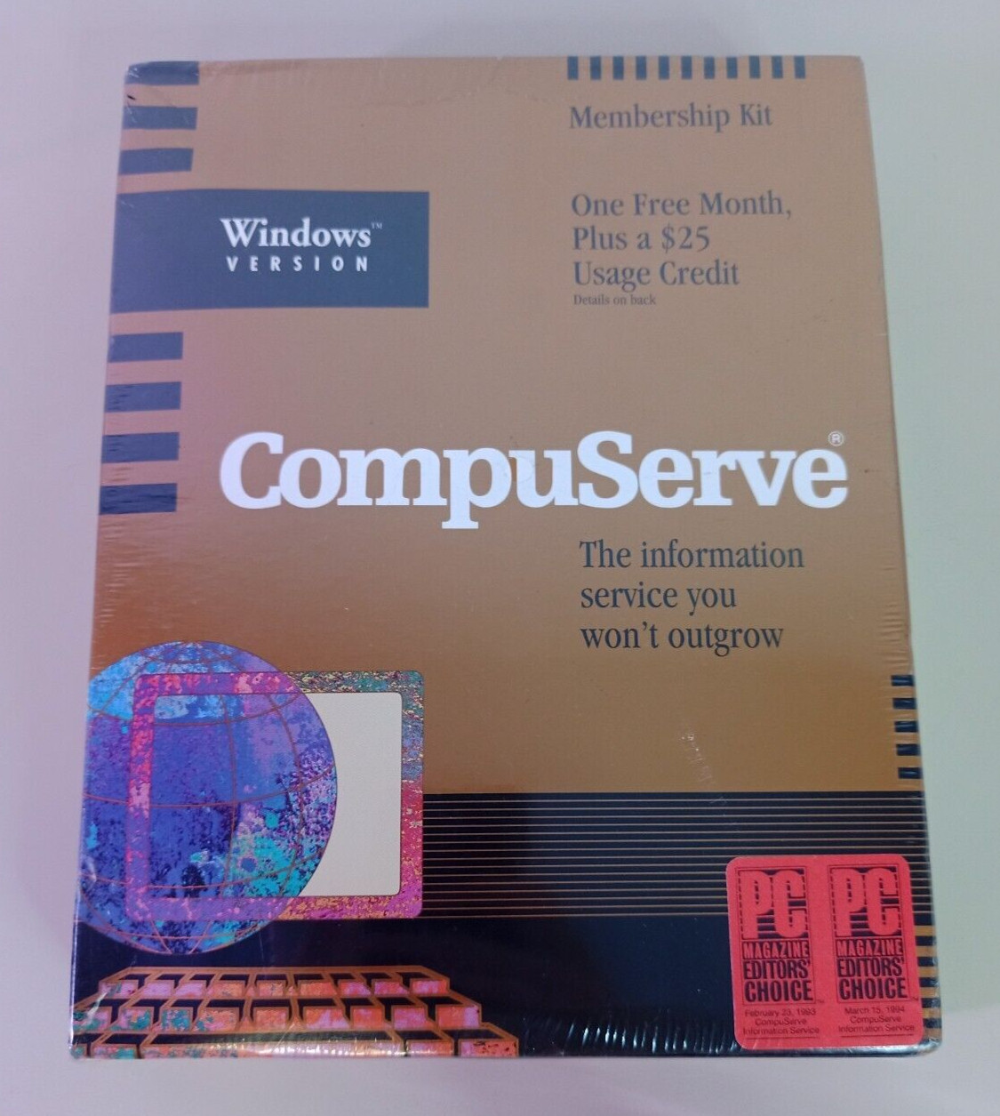 Vintage Windows Compuserve Version 1 Membership Kit PC Magazine Editor's Choice