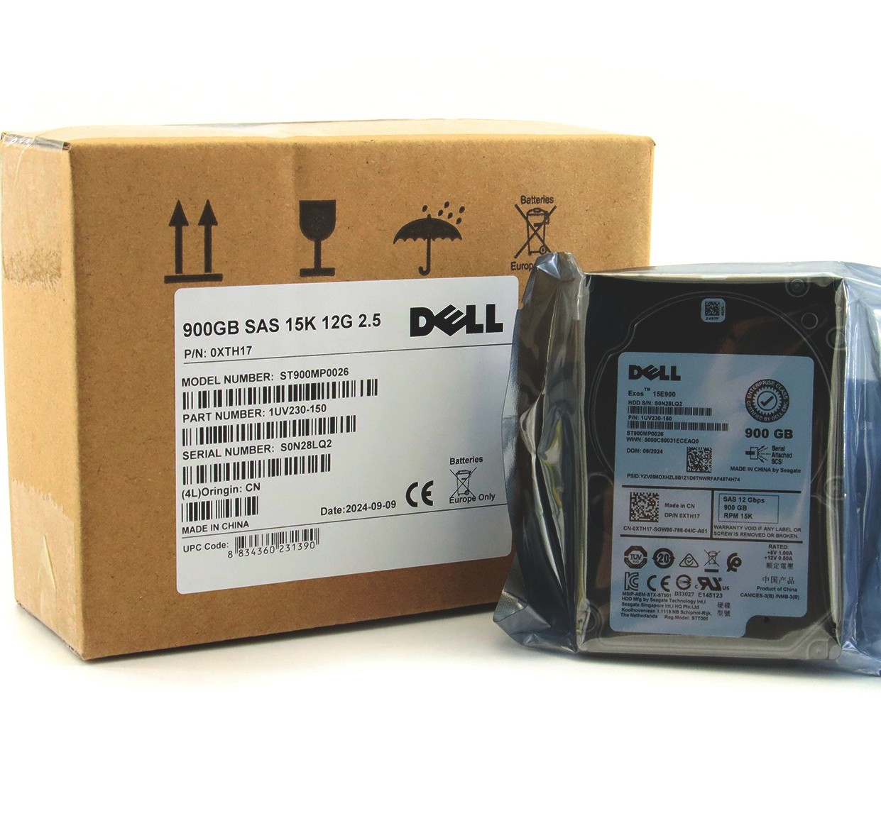 Dell 900GB SAS 15k 2.5" 12G HDD XTH17 Seagate ST900MP0026 in 3.5” Caddy US