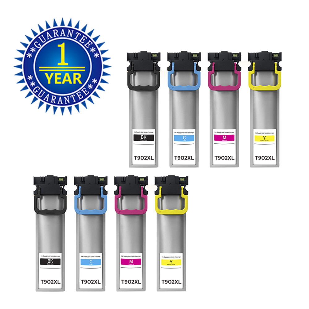8pk T902XL 902XL Ink Cartridge for Epson Workforce WF-C5210 WF-C5290 WF-C5790