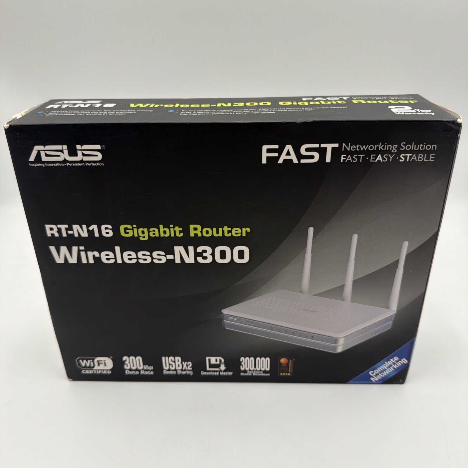 ASUS RT-N16 Wireless-N300 Gigabit Router 300Mbps 4 LAN USB White