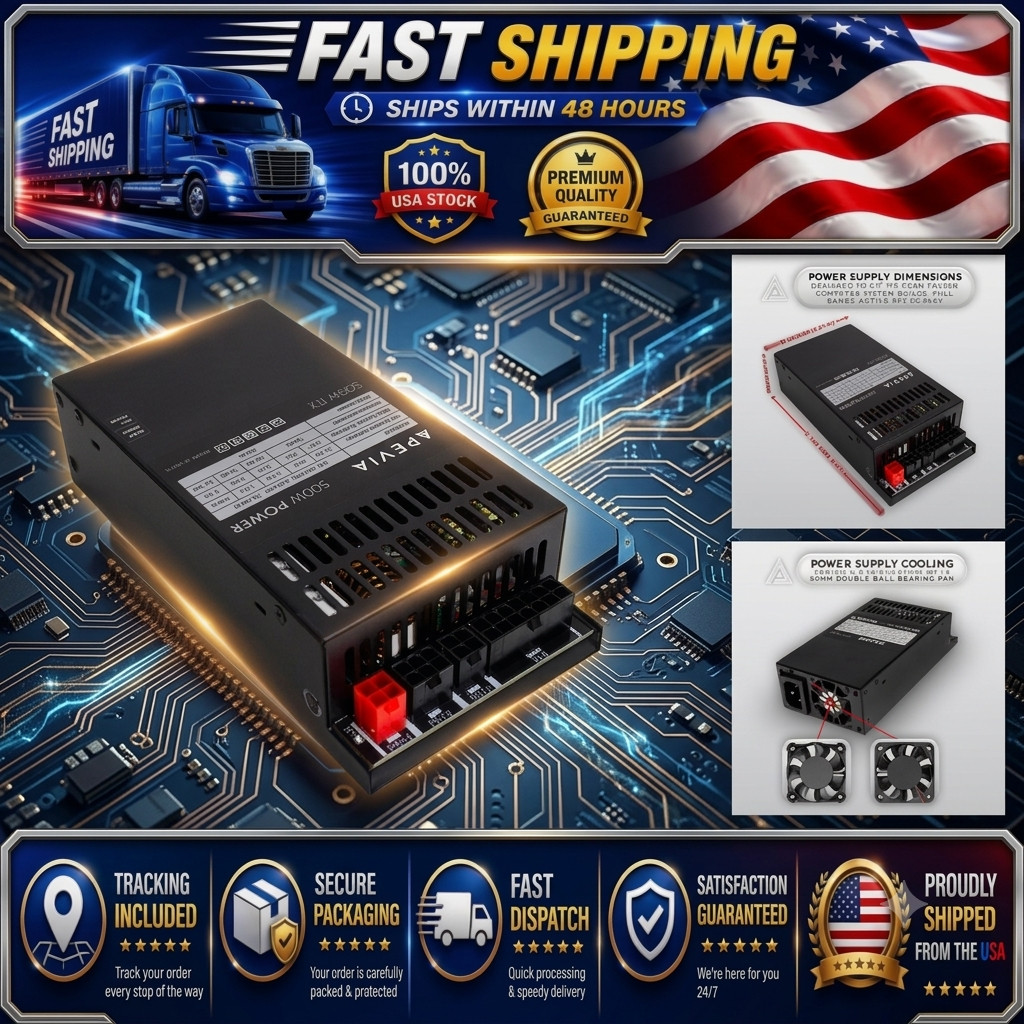 Apevia ITX-PFC500W 500W Fully Modular ITX Power Supply Active PFC PSU New